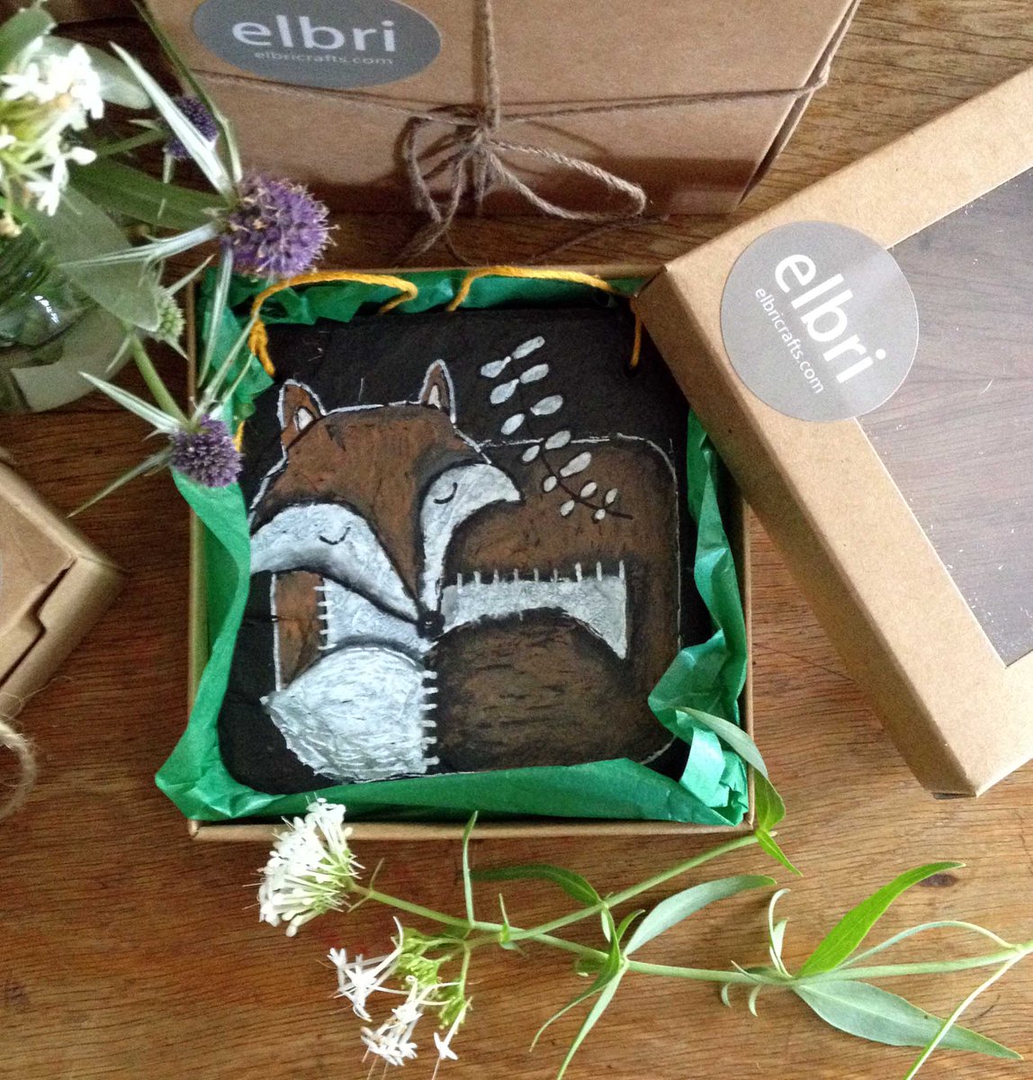 Hi #womaninbiz #wnukrt we have a range of hand painted slates in store including this very cute fox and badger. Lovely gifts for nature lovers #badgers #foxes #christmasgiftideas etsy.com/uk/listing/743…