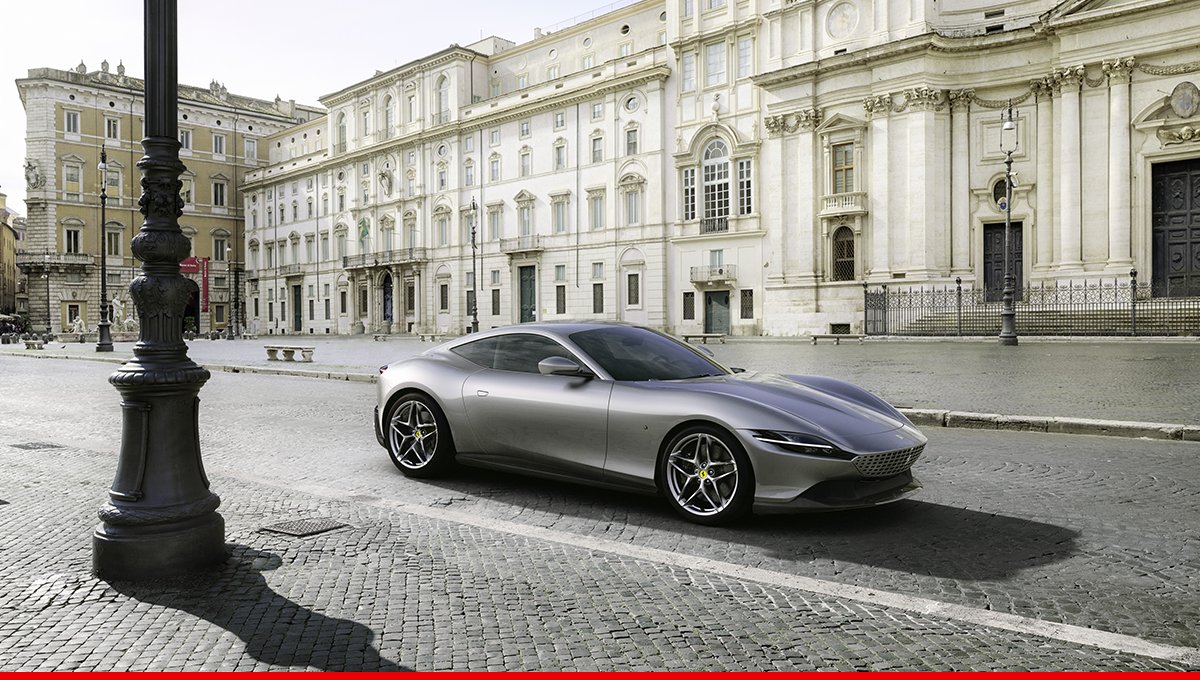 FerrariUSA's tweet photo. The #LaNuovaDolceVita era has begun, with the new, stylish #FerrariRoma. The model is an icon in Italian design and timeless elegance, combined with unparalleled performance. https://t.co/jYcQdqDuSk https://t.co/G3a0vO2cnQ