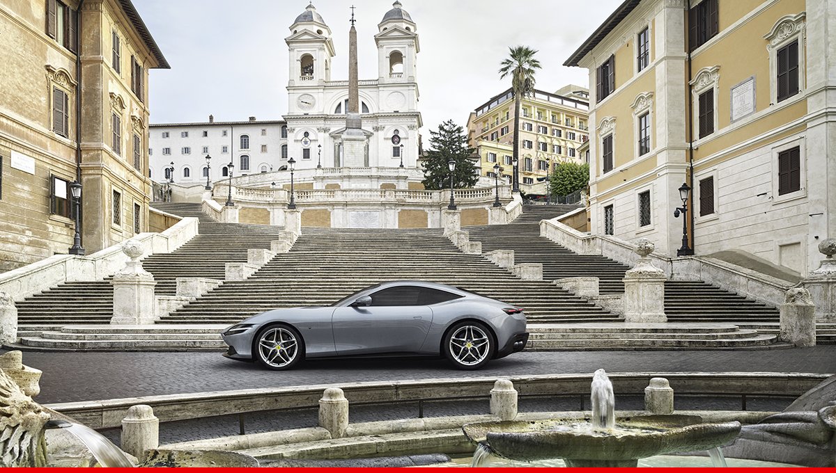 FerrariUSA's tweet photo. The #LaNuovaDolceVita era has begun, with the new, stylish #FerrariRoma. The model is an icon in Italian design and timeless elegance, combined with unparalleled performance. https://t.co/jYcQdqDuSk https://t.co/G3a0vO2cnQ
