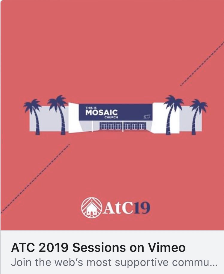 Acts29SE's tweet image. Advance the Church 2019 Main Sessions are now available on Vimeo. Breakout session audio will be shared soon!  #ATC19 
Watch here: 
vimeo.com/showcase/65692…
