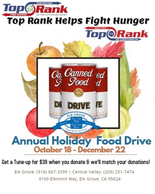 Will you partner with us to help fight hunger in our community?

Until December 22, we will be running our annual Holiday Food Drive and we need your help to meet our goal. 

All donations will go to the Elk Grove Food Bank Services