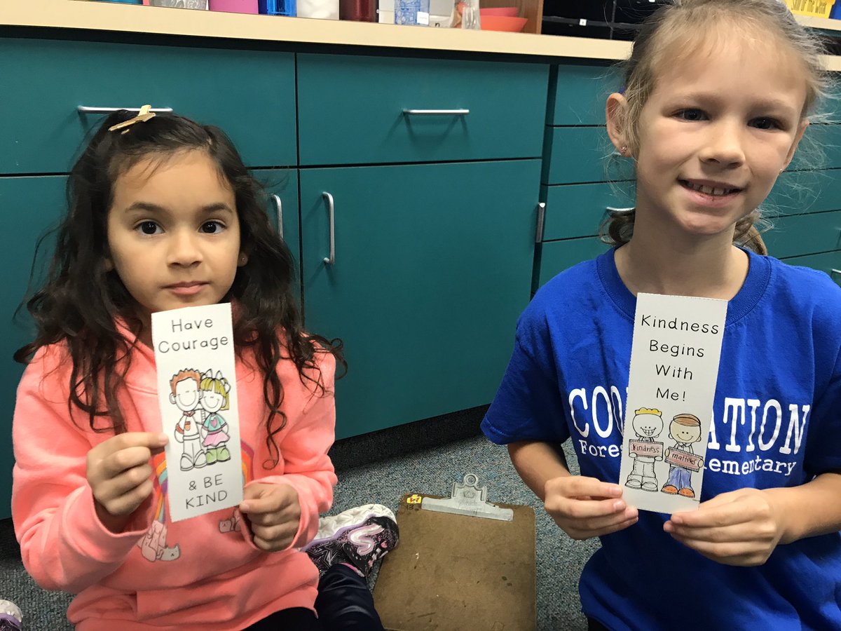 FVE_Hansen's tweet photo. Our buddy groups celebrated World Kindness Day by coloring inspirational bookmarks and hiding them in books throughout the library to be found. #fveagles @ForestVistaES #spreadkindness https://t.co/2jpdQ0YSaz