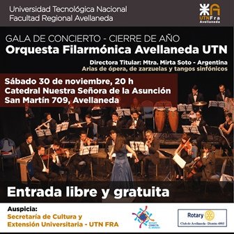 Entrevista a Mirta Soto, Directora de la Orquesta Filarmónica UTN Avellaneda. Nos cuenta sobre los preparativos para su próxima presentación el sábado 30 de noviembre en la Catedral Nuestra Señora de la Asunción, en San Martín 709, Avellaneda 🎧
👉ar.ivoox.com/es/44297655