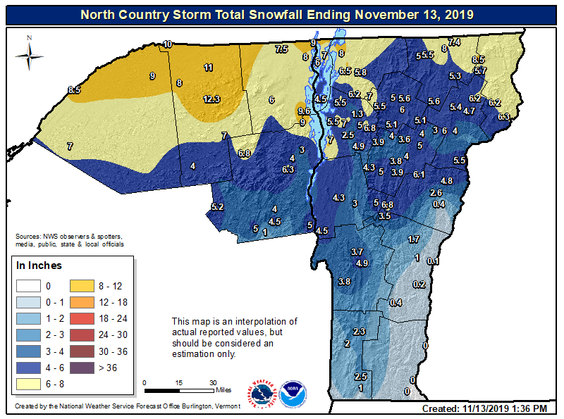 Vermont Weather (Burlington, Hartford, Windsor yard, areas, island
