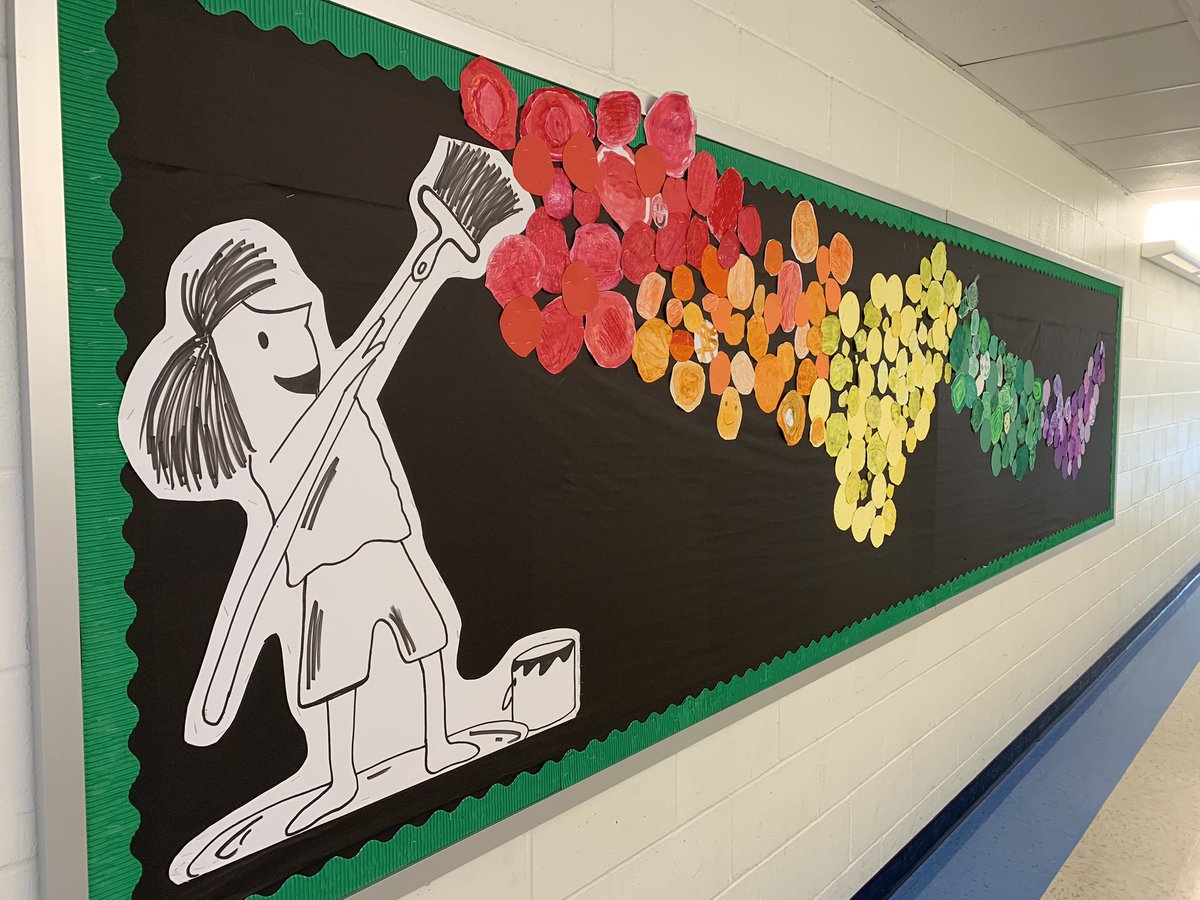 wfschool's tweet photo. All of our PBS houses worked together to create a WFS version of “The Dot”! @WFSPrincipal  @WFSSupervisor https://t.co/TL6o0UaWc7