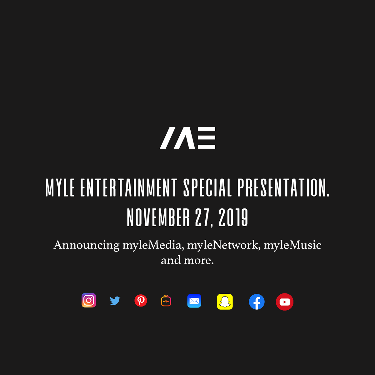 AMillzDavisFilm's tweet photo. Learn about our collaboration and contribution with #myleEntertainment on November 27. #MESP19 https://t.co/PZL17tF7YU