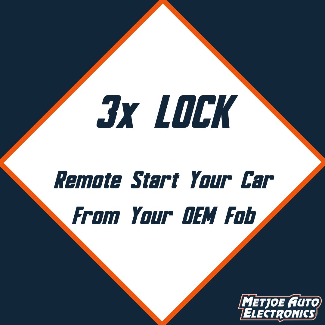 MetJoeAutoElect's tweet image. Want the same system your dealer would use? Then ask about our OEM-style remote start system. For select vehicles, you can start your car right from your OEM fob by pressing the lock button 3 times.