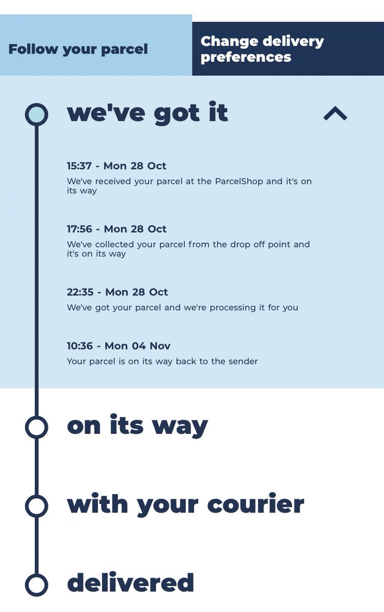 LauraOduntan's tweet photo. @Hermesparcels it looks like my parcel is stuck with you, can you help? https://t.co/wGx71J89L4