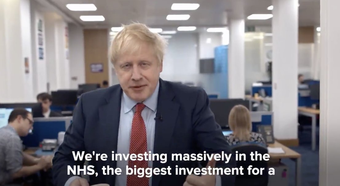 Today on  #CampaignCheck we're looking at the NHS (almost certainly not for the last time) and specifically this claim from Boris Johnson: "we're investing massively in the NHS, the biggest investment for a generation". Is that right...?