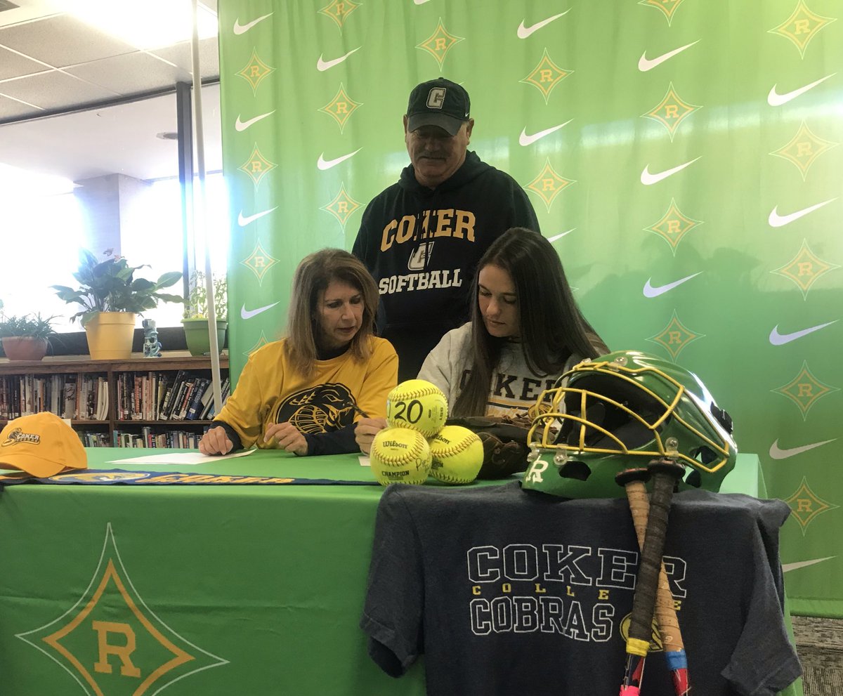 Richmond Senior 1B <a href="/Kayla_1188/">Kayla Hawkins</a> signs with <a href="/cokersball/">Coker Softball</a>.