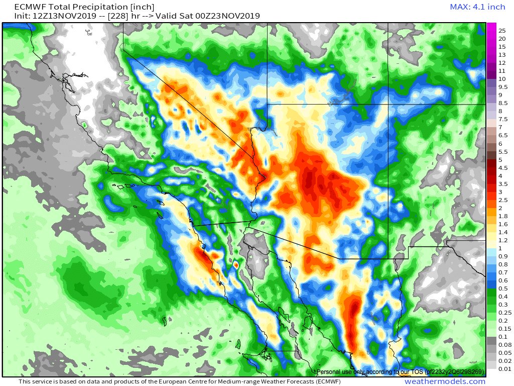 SoCalWXwatcher's tweet photo. Worlds Apart - Today's 12z Euro and GFS operational runs are definitely not on the same page regarding the system expected to approach #SoCal later next week. Euro expects a closed low to move through the area bringing rainfall, GFS expects a dry Inside Slider off to our East. https://t.co/cIdacEXOiv