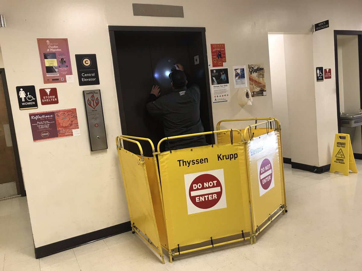 UTACommElevator's tweet image. Sick day