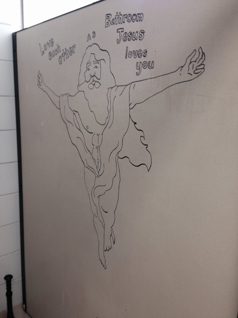 SullyDK's tweet photo. @footpicdealer Same stall, couple weeks later, a copycat artist left their mark: https://t.co/vVcyNAM4oL