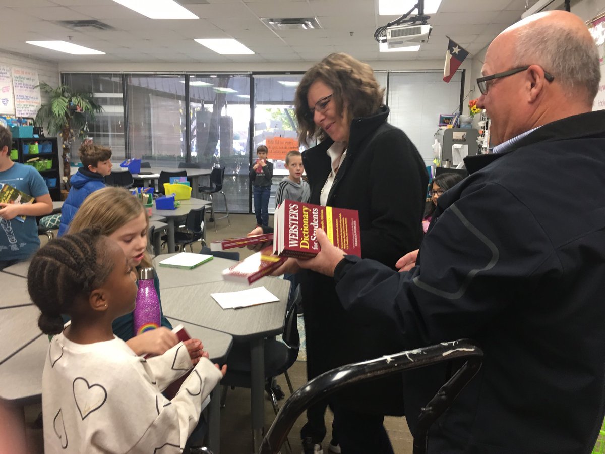 VanhornJacqui's tweet image. Thank you so much to our Southlake Rotary Club. It was magical to see the excitement when these GCISD 3rd graders received their own dictionary. This gift reinforces our TEKS and encourages students to regulate their own learning when encountering unknown words. #gcisdhumanities