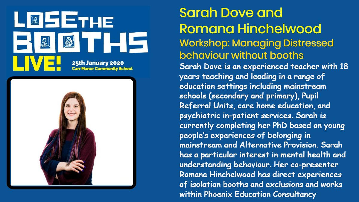 It's time for another #LoseTheBooths speaker and tonight we meet <a href="/PhoenixEdSarah/">Sarah Johnson (was Dove)</a> 

🎟️ Tickets available at tiny.cc/losethebooths