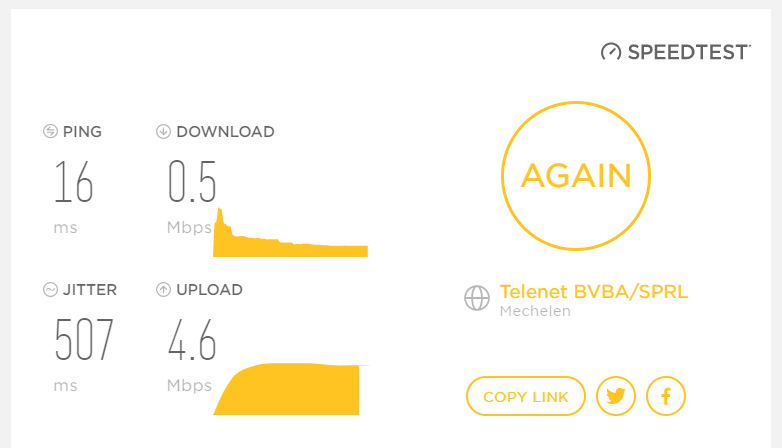 Glenn_ve's tweet photo. @Telenet zijn er storingen regio haacht? https://t.co/8sXDKseSqc