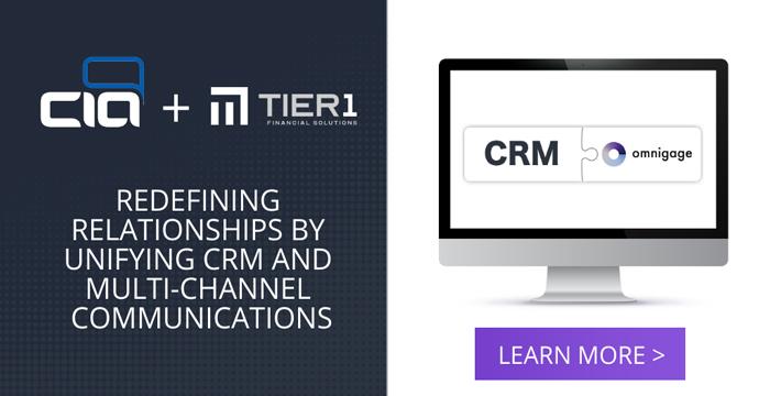 CIAomnigage's tweet photo. In our recent co-authored blog with Tier1 Financial Solutions, we discuss why the marriage of #CRM tools and multi-channel engagement technology is the perfect fit for today's structural and #regulatory landscape. https://t.co/DJaZdLYH32 #Automation #CustomerEngagement #FinTech https://t.co/dN2KpzNRNn