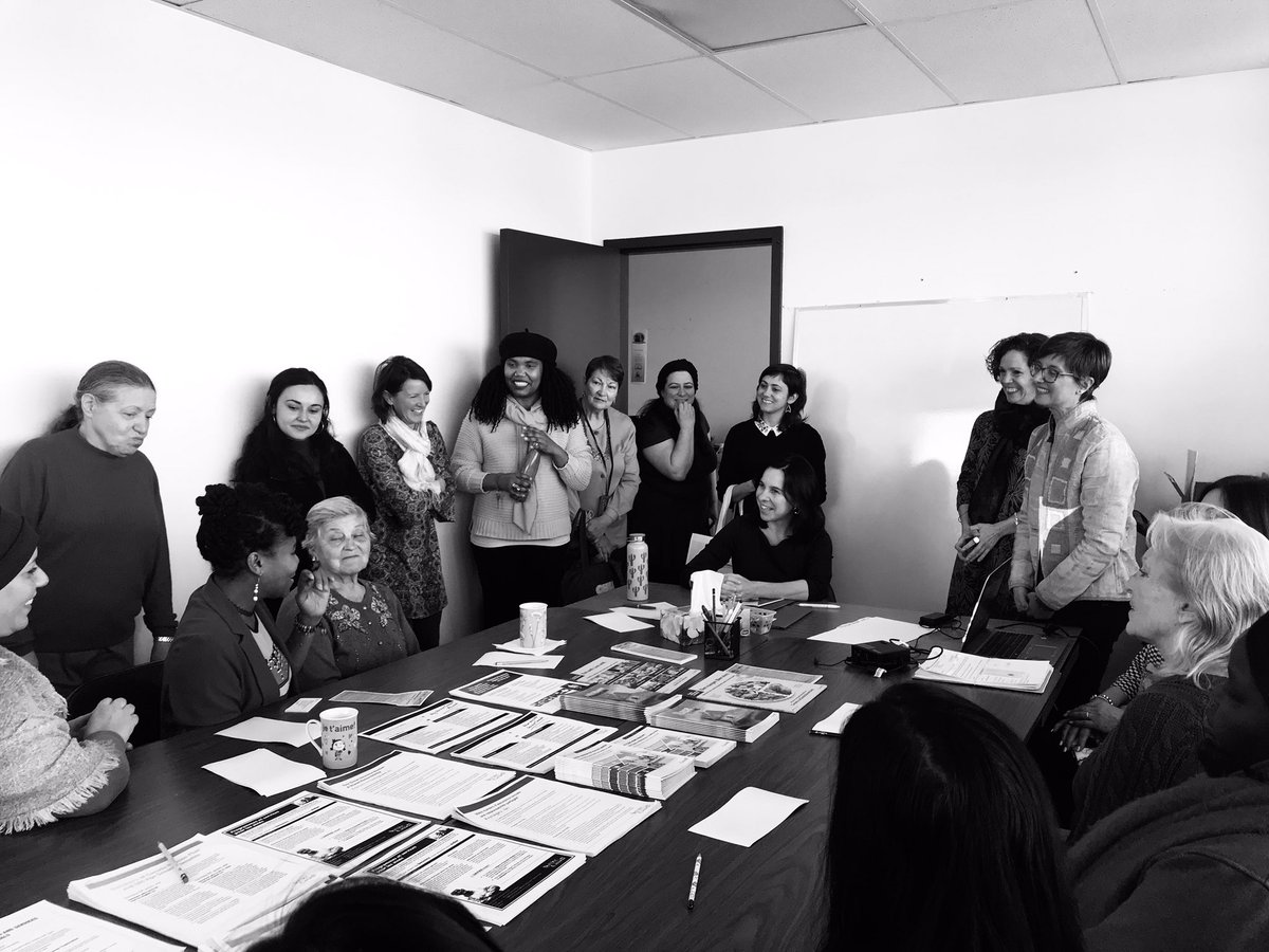 Val_Plante's tweet photo. Moments enrichissants avec @MontgomerySue et mes collègues de @CDN_NDG chez Femmes du monde, un lieu d’entraide et de rapprochement entre femmes, où une équipe formidable oeuvre à sensibiliser la population aux conditions de vie et à la défense des droits des femmes! #polmtl https://t.co/poRGaBGQeP