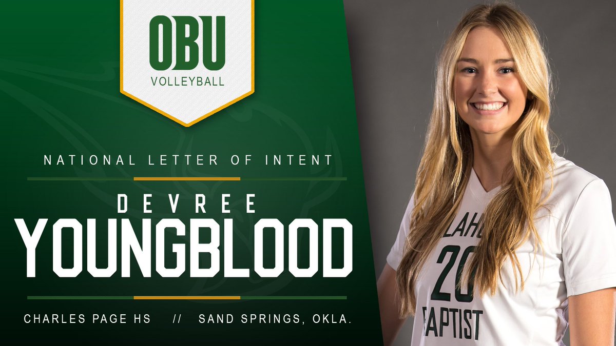 OBU_Volleyball's tweet image. Welcome Devree Youngblood of Sand Springs, Okla. to Bison Hill!

#RunTheHill20