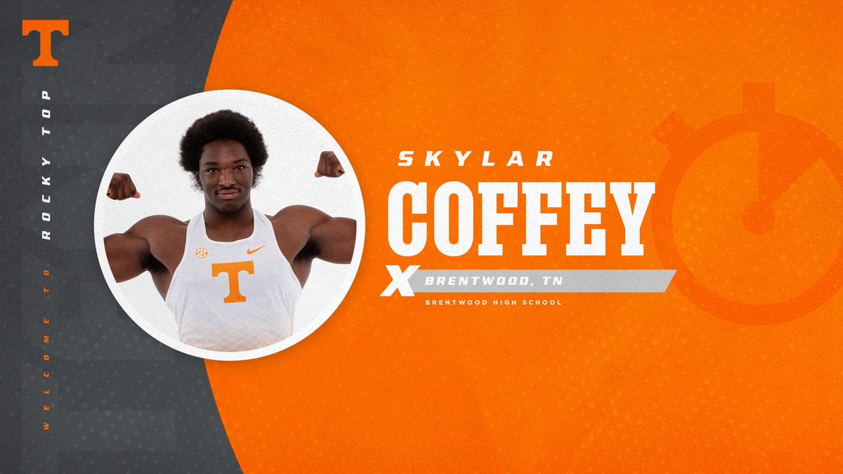 Welcome to #RockyTop, @SkylarCoffey2!

Throws 💪
Brentwood, Tenn. (Brentwood HS)
PRs: SP - 55' 5.25" / DT - 188' 3"

🥇 2x 2019 State Champion (SP/DT)
🤼‍♂️ HS Wrestling All-American
