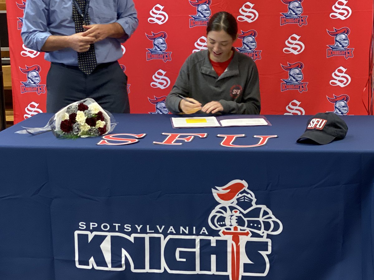 Congratulations to Rachel Detore for signing <a href="/SFUathletics/">Saint Francis Red Flash</a> to continue her athletic and academic journey #signed2sfu <a href="/FLSVarsity/">FLS Varsity</a> <a href="/KnightsWatchSHS/">Knights Watch</a> <a href="/SpotsyHSKnights/">Spotsylvania High School</a>