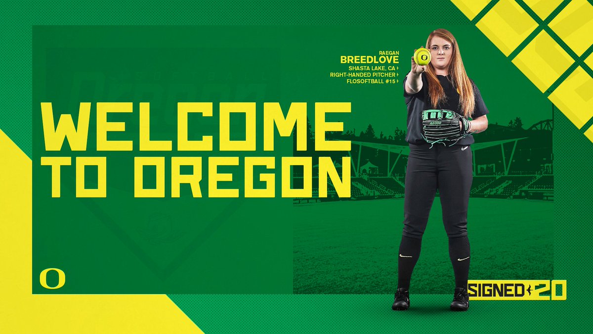 OregonSB's tweet photo. .@raeganbreedlove is officially a Duck!
At No. 15 in the @FloSoftball hot 100, the hard-throwing right hander is Oregon's highest ranked recruit in this year's class. Welcome, Raegan!
#GoDucks | #NationalSigningDay https://t.co/QPn4jwLHrj