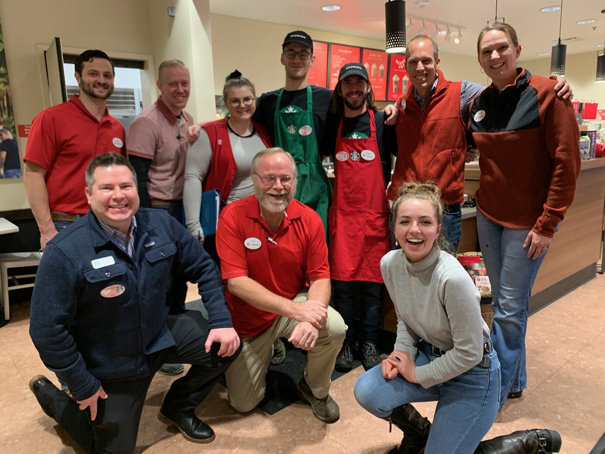Tim2Olson's tweet image. Proud of this T1237 Starbucks team! They are doing a great job with delivering joy and guest connection this holiday season! ✨☕️🎄