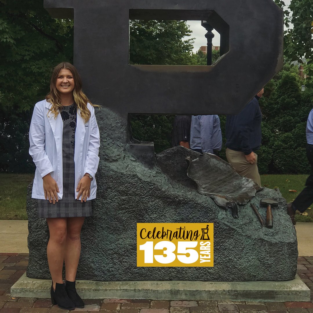 Catherine Neary, P2, Brookston, IN. "I feel like I grew up in the College, and I have always loved the family atmosphere created by the faculty, staff, students and alumni. While I enjoyed my undergraduate experience, I am grateful to be back home at Purdue." #PurduePharm135