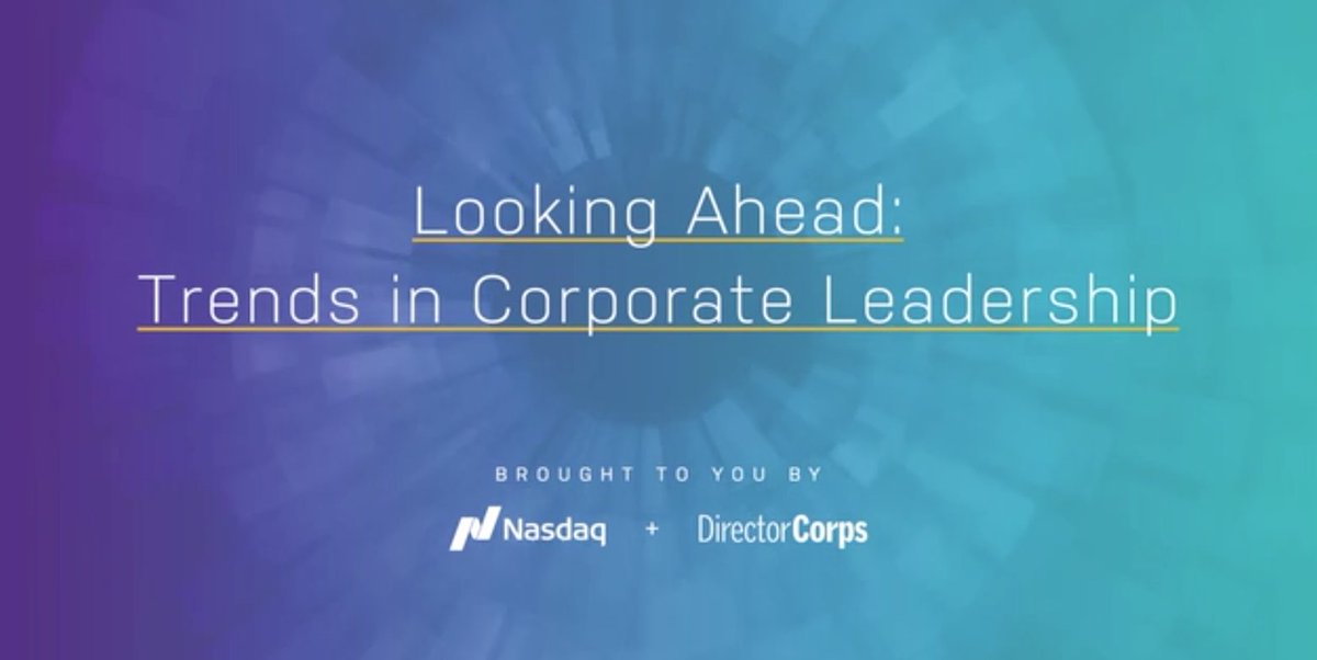 DirectorCorps (@directorcorps) on Twitter photo As a #board member it can feel like you're expected to know it all - <a href="/DirectorCorps/">DirectorCorps</a> & @NasdaqCorpGov are here to help you fill in any potential gaps with our video series, "Looking Ahead." bit.ly/looking-ahead-… As a #board member it can feel like you're expected to know it all - <a href="/DirectorCorps/">DirectorCorps</a> & @NasdaqCorpGov are here to help you fill in any potential gaps with our video series, "Looking Ahead." bit.ly/looking-ahead-…