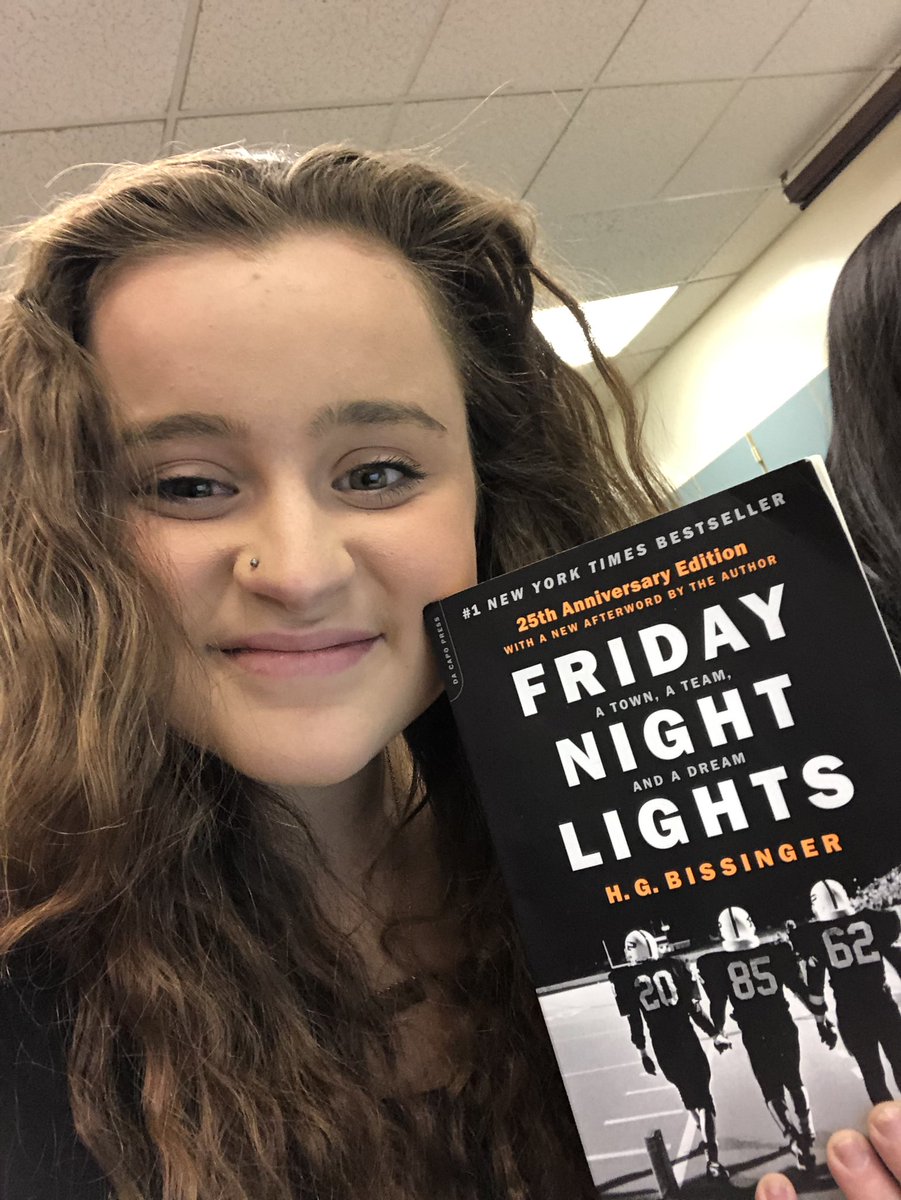 annastanley_'s tweet photo. @MrsMcClungYHS Can’t wait to read Friday Night Lights :))) https://t.co/SG4UGfX5l1