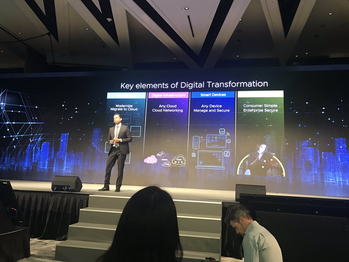 rmatlock's tweet photo. Off to a great start here in Singapore. @sanjay_deshmukh kicks off #vforumsg >2500 customers and partners joining us here to learn about multi-cloud, security, transformation of employee experiences and more! https://t.co/YKeAuNWedV