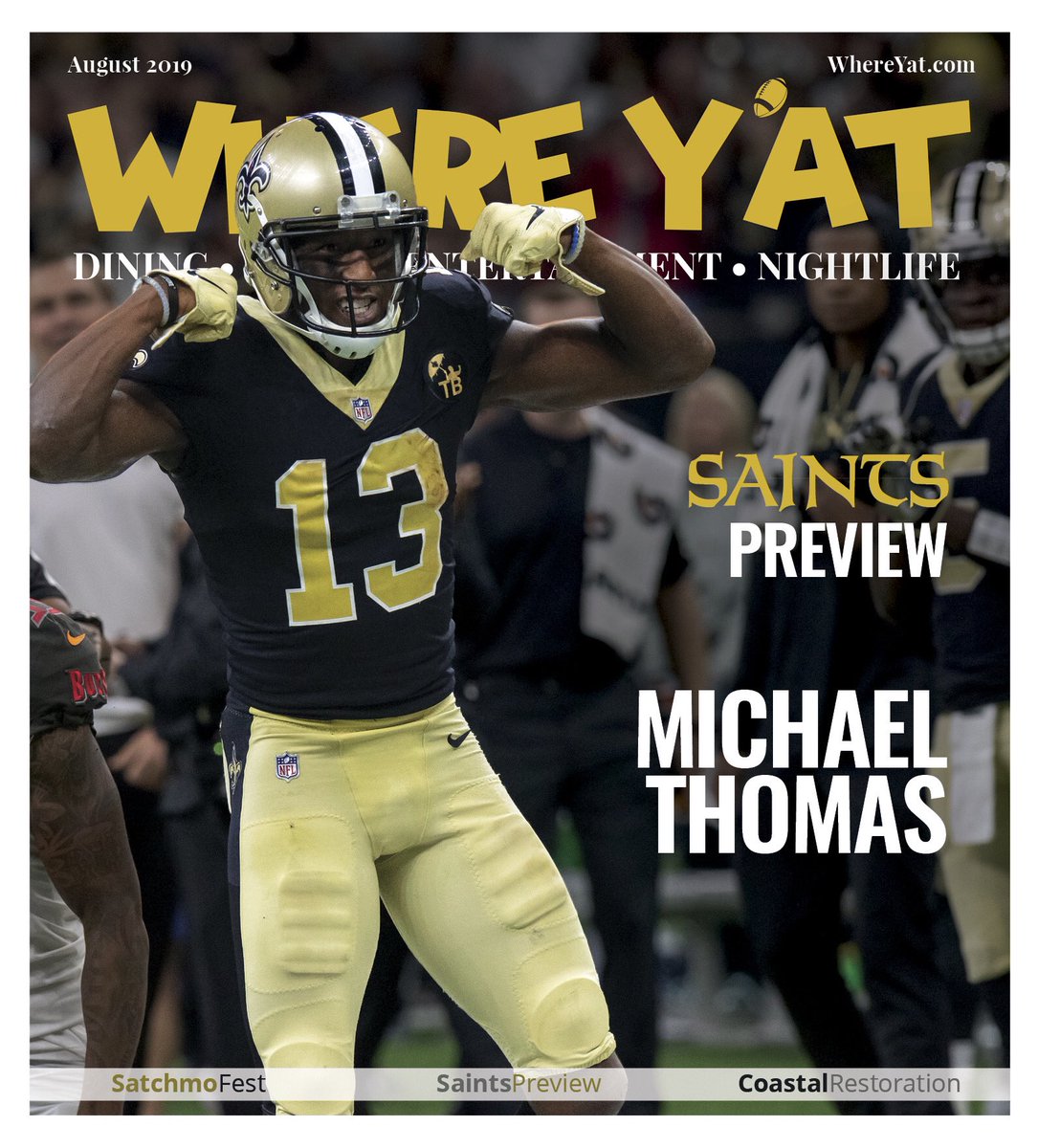 EstonPhotos's tweet photo. Love shooting for Where Y’at Magazine and stoked to have my work on the cover. #saints #whereyatmagazine #sports #nikon https://t.co/kCfxo74lNq