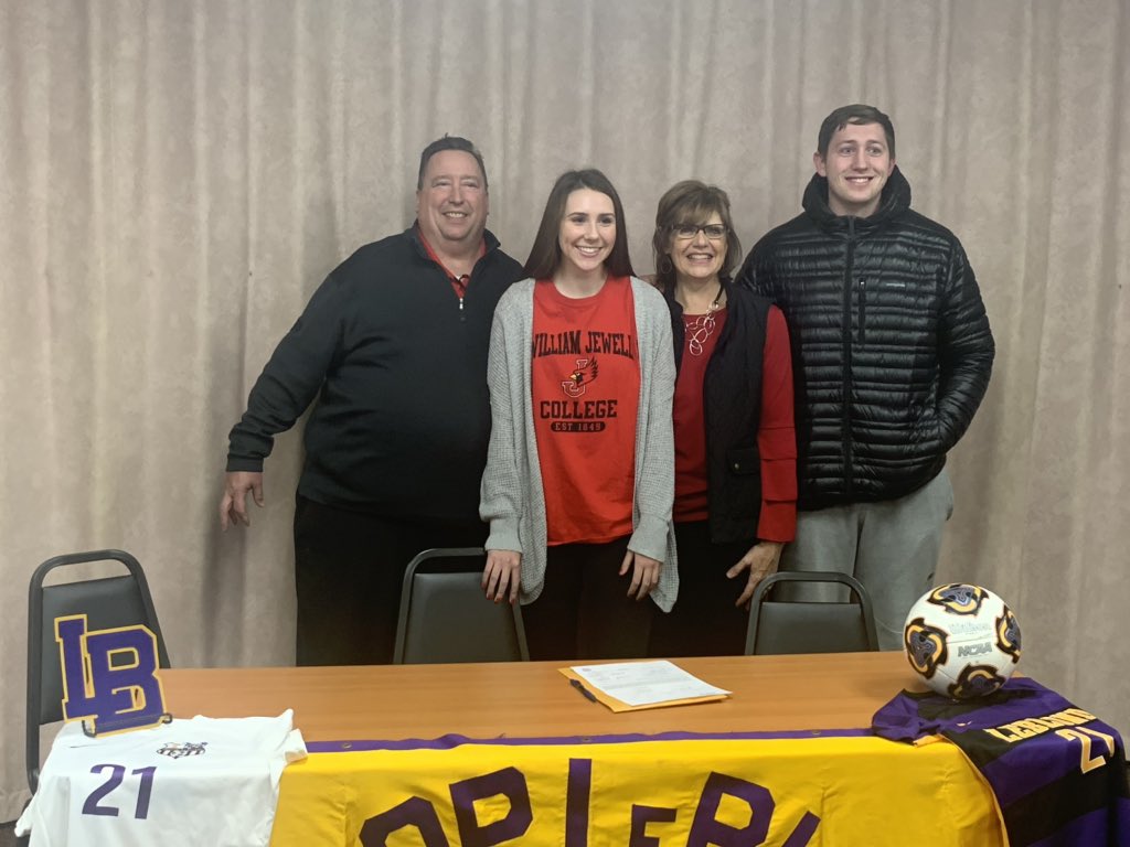 LBVB_LeBlond's tweet photo. Congratulations to @juliann_smith18 for signing her NLI to play soccer at William Jewell! Your presence &amp; leadership in every aspect of the Bishop LeBlond community will be missed. Keep working hard every day! #LBVB https://t.co/z173cVF005