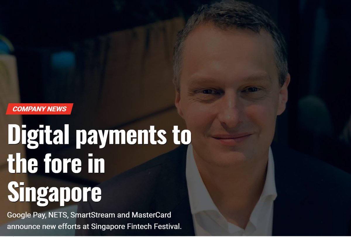 smartstreamhq's tweet photo. Digital payments to the fore in Singapore - Google Pay, NETS, @SmartStream_STP and Mastercard announce new efforts at Singapore Fintech Festival. Read article https://t.co/S7LisS5mB2 #AI #DigitalPayments #PaymentsControl #sgfintechfest https://t.co/4hCXtm2faV