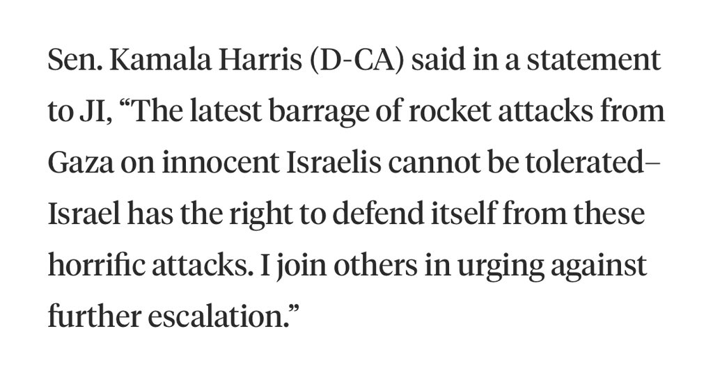 AIPAC's tweet photo. Thank you @SenKamalaHarris for standing with our ally Israel as it faces rocket attacks from Palestinian terrorists in Gaza.

Your support for security assistance and Iron Dome is helping save countless lives, and ensures our ally can defend itself. @jewishinsider https://t.co/DVeQ7pnZ7o