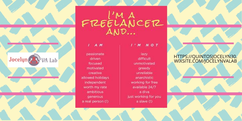 Jocelyn_VA_Lab's tweet photo. I am a Freelancer

#AdministrativeAssistant
#VirtualAssistant
#Freelancer
#efficientVA
#affordableVA

https://t.co/Ok6Cc8yIms https://t.co/zrp03LWIVJ