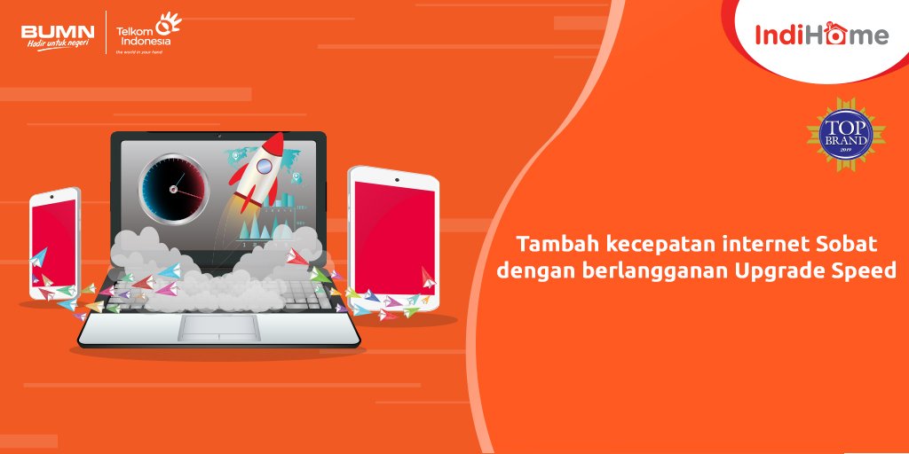 Tambah kecepatan internet hingga 200Mbps dengan berlangganan Upgrade Speed!

Tanpa perlu pasang perangkat baru, Sobat bisa segera nikmati kecepatan internet terbarunya. Info, klik bit.ly/IHUpgSpeed atau hubungi 147.

#IndiHomeSeruTerus #UpgradeSpeed