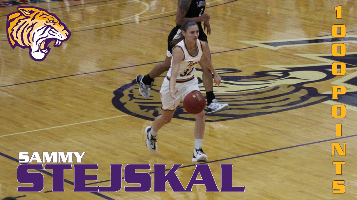ONUAthletics's tweet photo. Congratulations to Sammy Stejskal of @ONU_Tigerball on joining the 1,000 point club tonight! https://t.co/XVsYjsl5ng