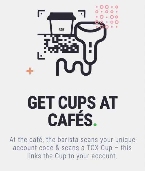 [2/4] How does TCX work? Head to an enabled  cafe, where your friendly barista will scan your account code, scan a TCX Cup (in your preferred size) &amp; make your drink ☕️