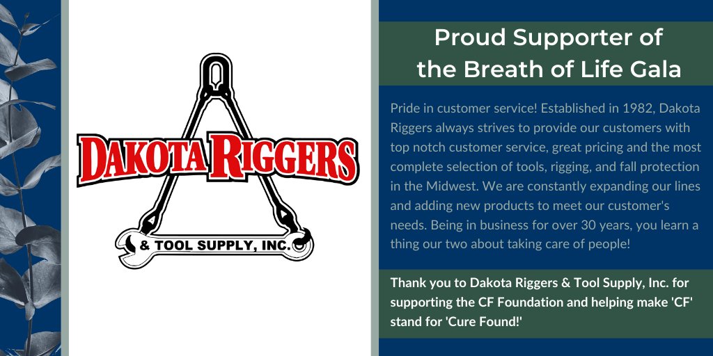 We are so thankful to have @dakotariggers as a supporter of the Cystic Fibrosis Foundation!