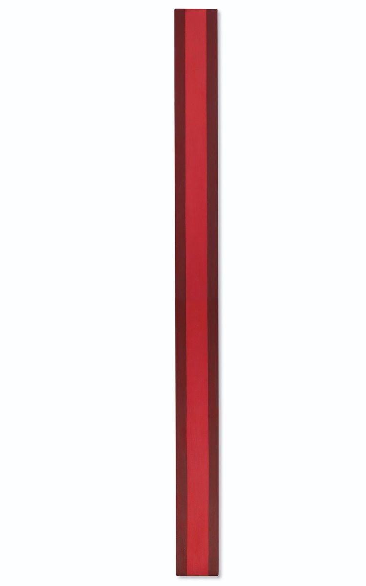 ArtObserved's tweet image. This slender red #BarnettNewman sells just above estimate for a final of $10,490,000 tonight @ChristiesInc