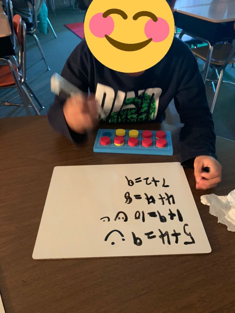 graves_ashlea's tweet photo. This baby couldn’t write his name, letters, or numbers three months ago. Now he is WRITING EQUATIONS! He has came a loooong way! I am so proud of his progress! #MakingMathematicians #ITeachMath #LCESPantherProud https://t.co/gJuaCAxyW6