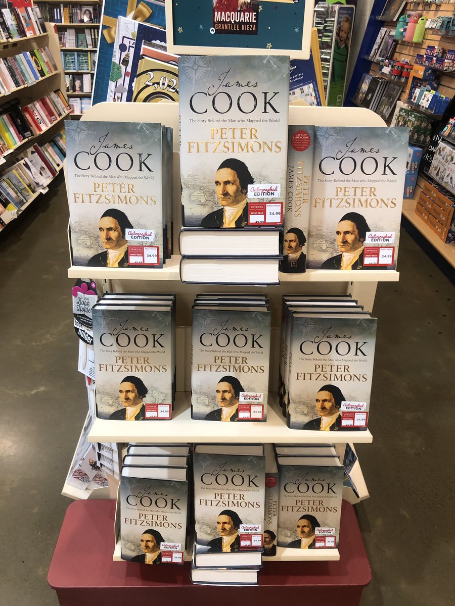 ajcglc's tweet photo. Lots of beautiful signed copies of the fascinating #JamesCook: The Story Behind the Man Who Mapped the World at @Dymocksbooks Northlakes @Peter_Fitz @HachetteAus https://t.co/ARhs4ZVJUf