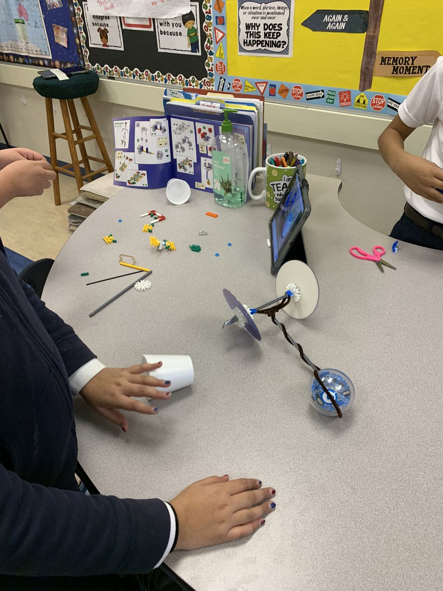 alliestaj's tweet photo. Day 2 of the Chariot Challenge! Ss have sketched designs and are building the fast and most effective model for Sphero to race around the track! #roypride #roy4th #furtureengineers #sphero https://t.co/q48Or44G9r