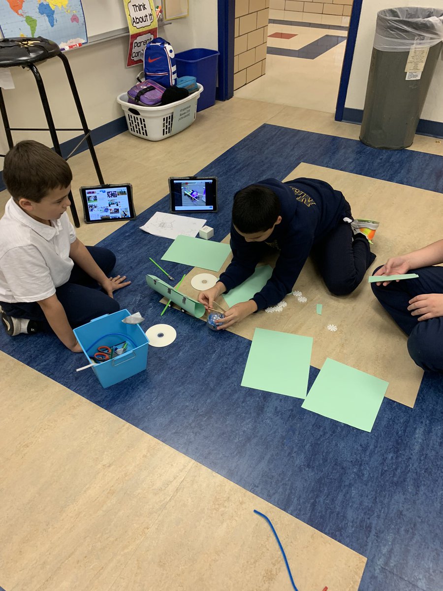 alliestaj's tweet photo. Day 2 of the Chariot Challenge! Ss have sketched designs and are building the fast and most effective model for Sphero to race around the track! #roypride #roy4th #furtureengineers #sphero https://t.co/q48Or44G9r
