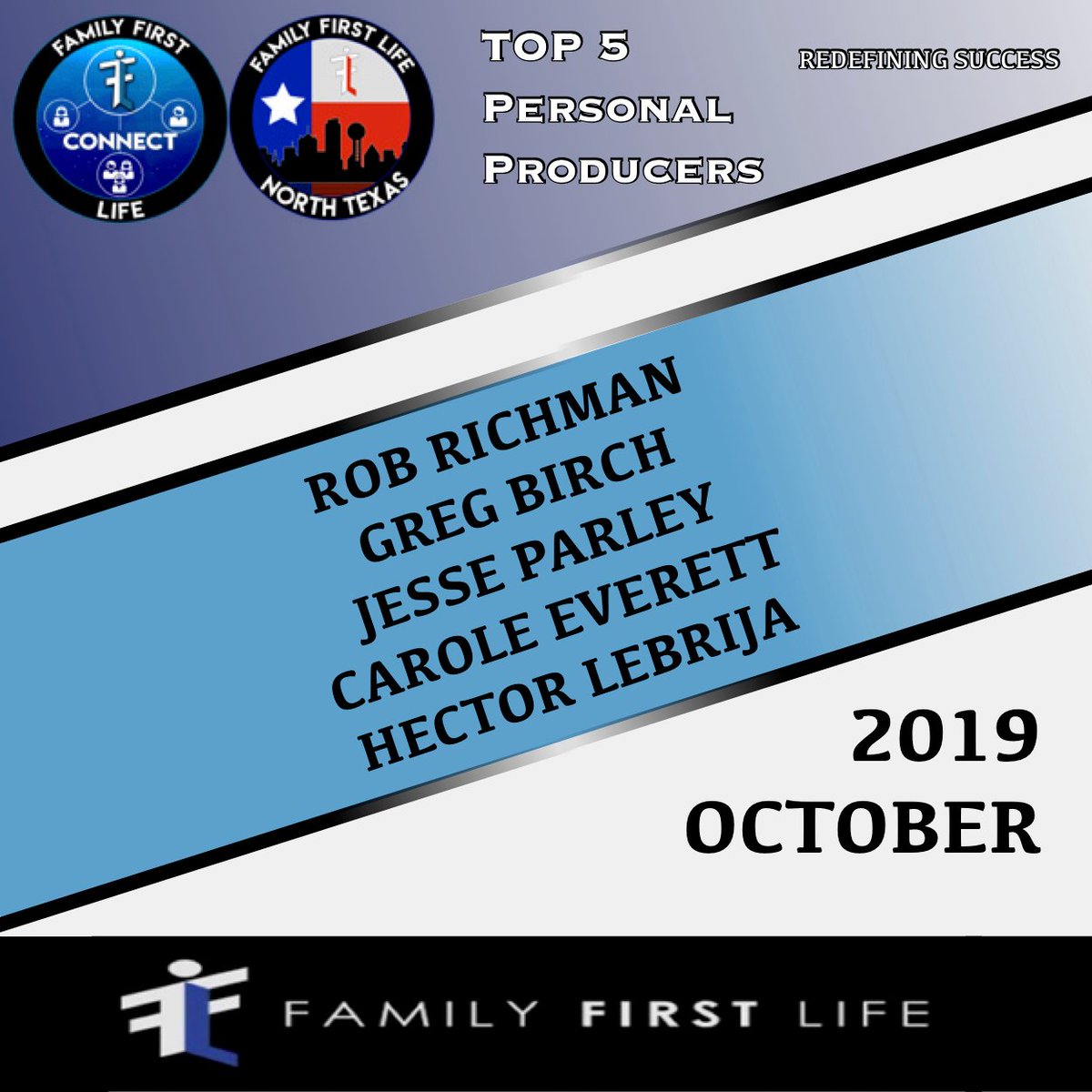 Our Top 5 for October 2019! Join the team that's redefining success. #FamilyFirstLife #FFLAllIn
