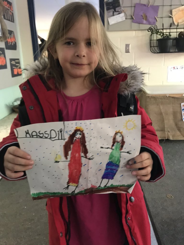 Her pictures are incredible. She loves to draw, she persists at it even when others leave to go elsewhere. She’s determined. She adds details and prints her name beautifully. All of this was learned through a play based program. #playislearningtoo