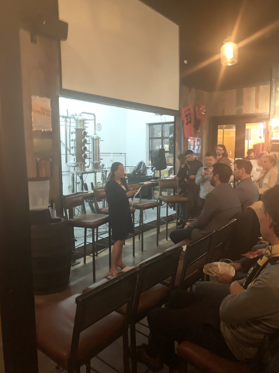 bridgethecitywi's tweet photo. Kelsey from St. Augustine Prep talking about technology in education and how to best prepare our students for the real world #PoliticalOpenMic https://t.co/095R0I6r32