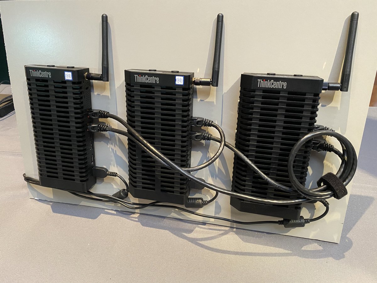 SFoskett's tweet photo. Hereโs a look at the Lenovo ThinkCentre machines @daviddemlow is currently describing at the @ScaleComputing Tech Field Day presentation #TFD20 https://t.co/Vfv9PkDKSh