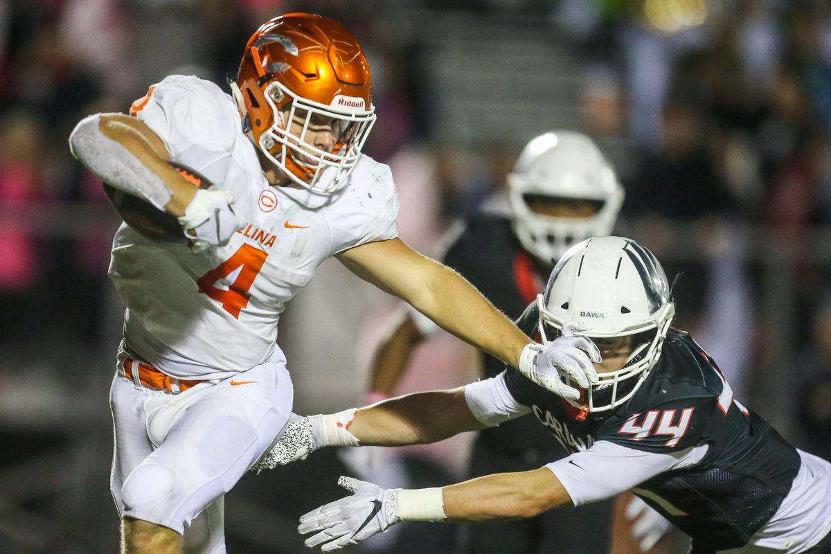 SportsDayHS's tweet photo. Final Dallas-area rushing leaders (yards) 🔥

6A: Kaedric Cobbs, Denton Guyer (1,571)
5A: Emanuel Fincher, McK. North (1,597)
4A/Others: Logan Point, Celina (1,375)
Private: Devantae Knowlton, PoP (1,787)

More final stat leaders: https://t.co/qPSm2x0h7S👈

#txhsfb https://t.co/WPWVRAd0t0